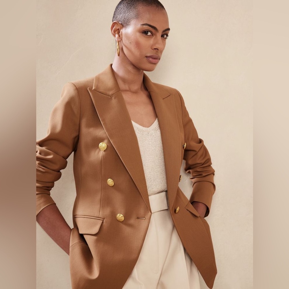 BANANA REPUBLIC Camel Captain’s Blazer
